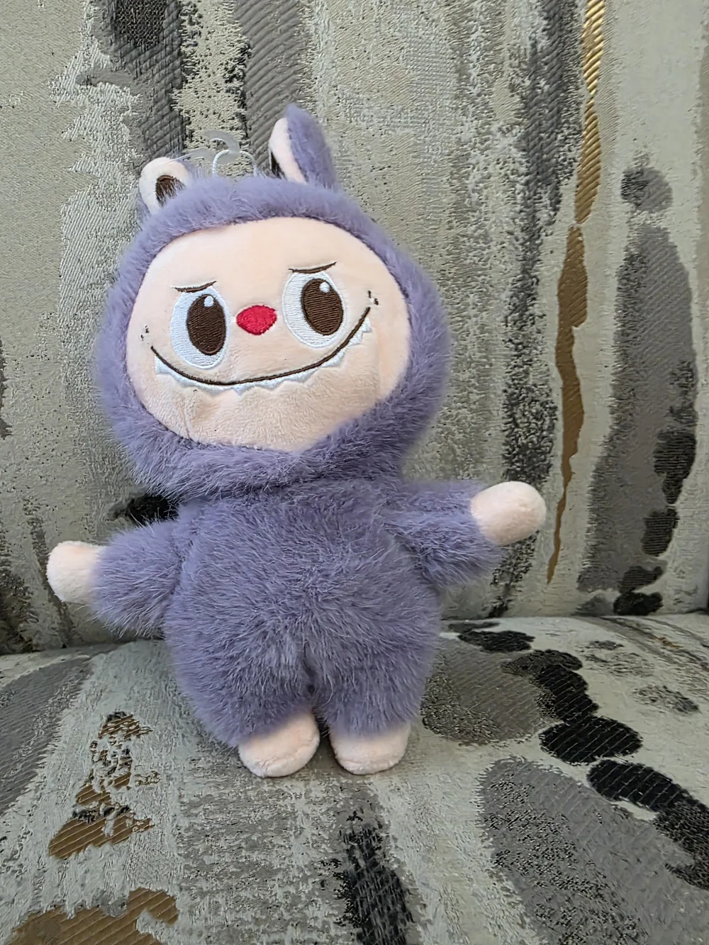 Purple Plush Bunny-Style Small Pet Toy by